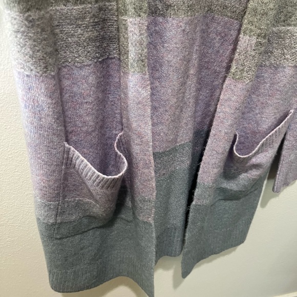 A NEW DAY SOFT STRIPED COLOR BLOCK LONG CARDIGAN SWEATER SIZE XS - Picture 5 of 10